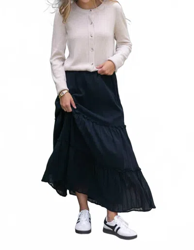Inherit Clothing Company Serena Gauze Maxi Skirt In Black