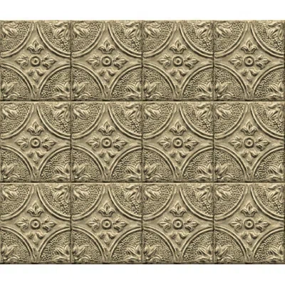 Inhome 18" X 72" Vinyl Peel & Stick Field Tile In Brass