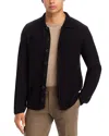 Inis Meain Breidin Stitch Cardigan In Navy/ivory