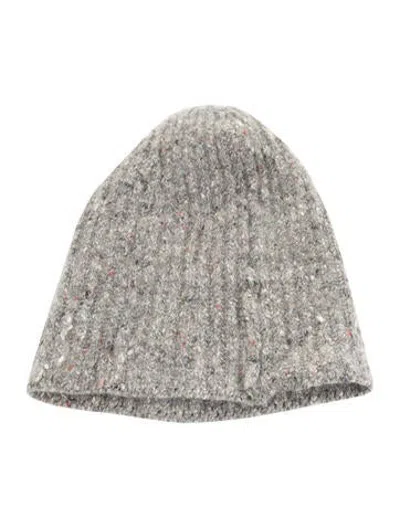 Pre-owned Inis Meain Cashmere Knit Beanie In Grey