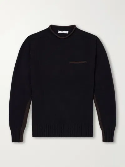 Inis Meain Lambswool Sweater In Black