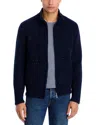 Inis Meain Lifeline Zip Cardigan In Blue