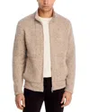 Inis Meain Lifeline Zip Cardigan In Brown