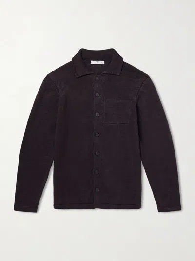 Inis Meain Linen Cardigan In Purple