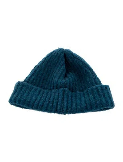 Pre-owned Inis Meain Merino Wool Knit Beanie In Blue