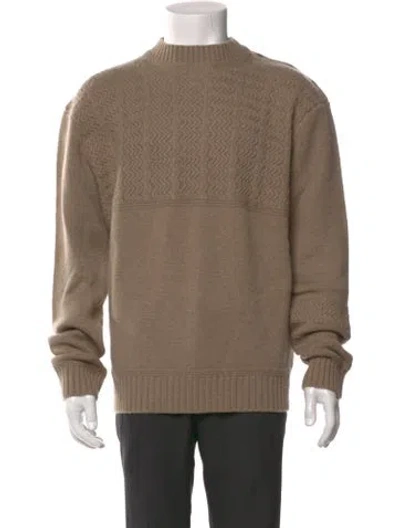 Pre-owned Inis Meain Merino Wool Mock Neck Pullover In Neutral