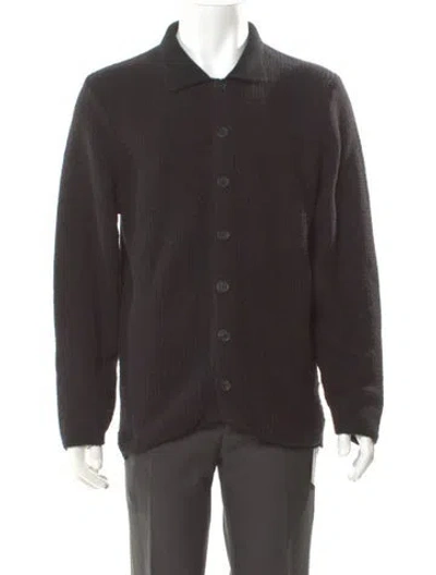 Pre-owned Inis Meain Merino Wool V-neck Cardigan In Grey