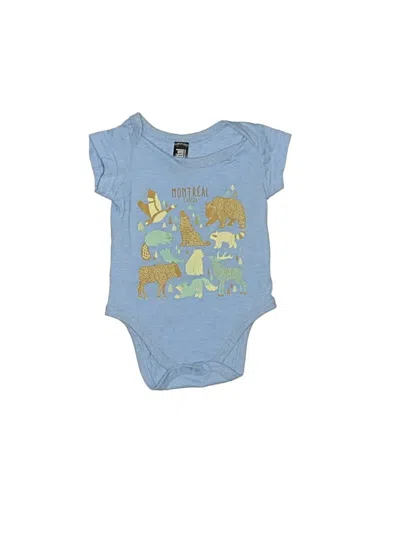 Pre-owned Initial Attraction Babies' Short Sleeve Onesie In Blue