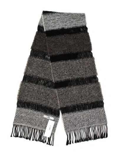 Pre-owned Initial Striped Scarf In Multi