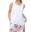 Inizio Ally Linen Tank Top In White In White
