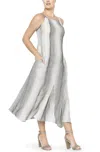 Inizio Nova Linen Dress Stripe In Black Multi In Multi