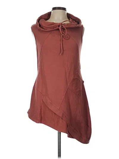 Pre-owned Inizio Poncho In Burgundy