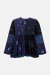 Injiri Patchwork Bell-sleeve Jacket