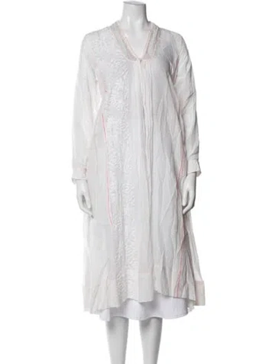 Pre-owned Injiri Patterned Nightgown In Neutrals
