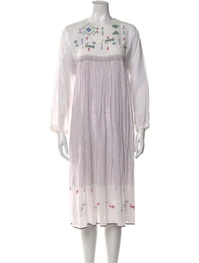 Pre-owned Injiri Printed Long Dress In Multi