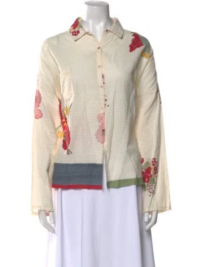 Pre-owned Injiri Printed Long Sleeve Sweatshirt In Neutral