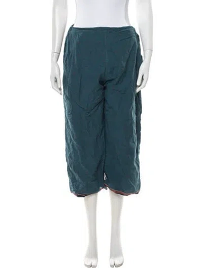 Pre-owned Injiri Printed Wide Leg Pants In Blue