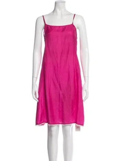 Pre-owned Injiri Silk Knee-length Dress In Pink