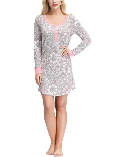 Ink & Ivy Henley Sleepshirt In Multi