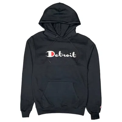Ink Detroit Men's Champion Pullover Hoodie In Black