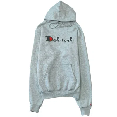 Ink Detroit Men's Champion Pullover Hoodie In Grey