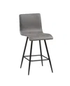 Ink+ivy 17.5" Wide Faux Leather Adams Swivel Counter Stool