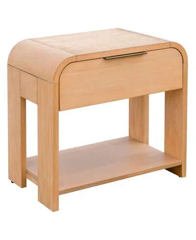 Ink+ivy 26" Wide Jameson Modern One Drawer Waterfall Nightstand In Natural