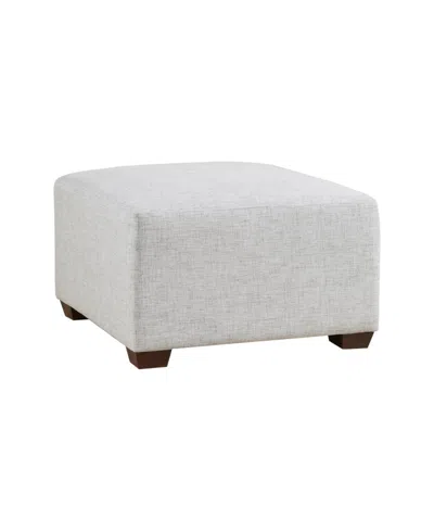 Ink+ivy 30" Molly Wide Fabric Modular Ottoman In White