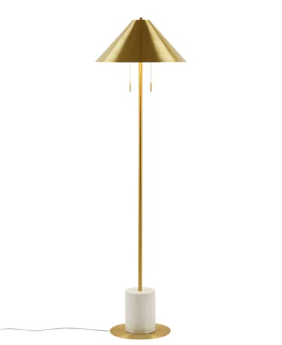 Ink+ivy 60.5" Brillora Iron Floor Lamp In Gold,marble