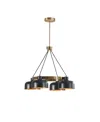 Ink+ivy Abbott 4-light Metal Shade Chandelier In Multi