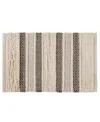 Ink+ivy Asher Woven Texture Stripe Bath Rug, 20" X 32" In Black
