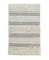 Ink+ivy Asher Woven Texture Stripe Bath Rug, 20" X 32" In Gray