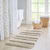 Ink+ivy Asher Woven Texture Stripe Bath Rug In Black