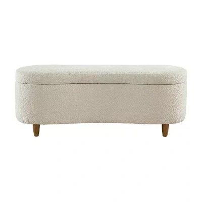 Ink+ivy Bailey Upholstered Bench In White
