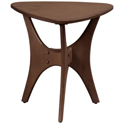 Ink+ivy Ink + Ivy Blaze 21" Wide Warm Pecan Triangular Accent Table