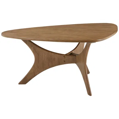 Ink+ivy Blaze 40"w Natural Elm Brown Wood Triangular Modern Coffee Table