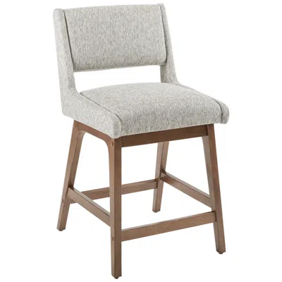 Ink+ivy Boomerang 25" Light Gray And Pecan Counter Stool