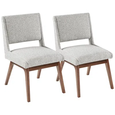 Ink+ivy Ink + Ivy Boomerang Light Gray Fabric Dining Chairs Set Of 2