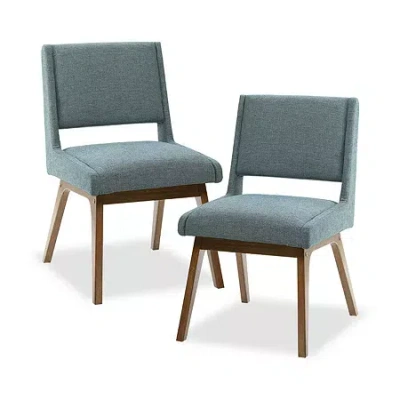 Ink+ivy Boomerang Set Of 2 Dining Chairs In Blue