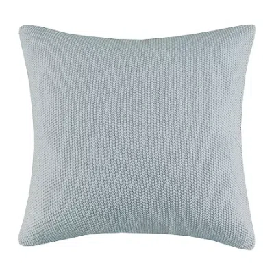 Ink+ivy Bree Knit Euro Pillow Cover In Blue