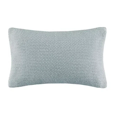 Ink+ivy Bree Knit Oblong Pillow Cover In Blue