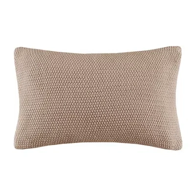 Ink+ivy Bree Knit Oblong Pillow Cover In Brown
