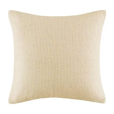 Ink+ivy Bree Knit Square Pillow Cover In Sand