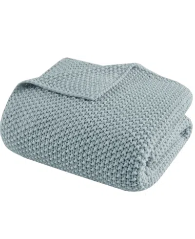 Ink+ivy Bree Knit Throw, 50" X 60" In Blue