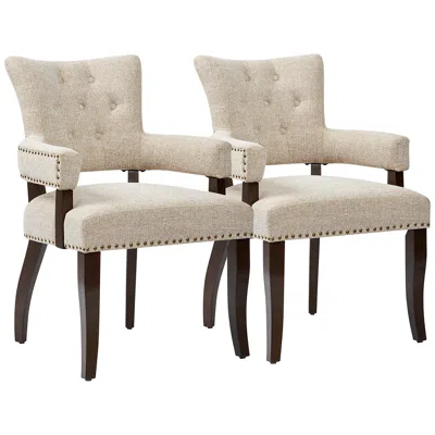 Ink+ivy Ink + Ivy Brooklyn Cream Tufted Fabric Dining Chairs Set Of 2