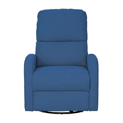 Ink+ivy Curved Slope-arm Recliner In Blue