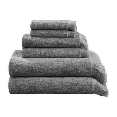 Ink+ivy Dobby Slub 6-pc. Bath Towel Set In Black