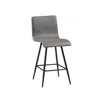 Ink+ivy Faux Leather Swivel Counter Stool In Gray