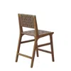 Ink+ivy Faux Leather Woven Counter Stool 24"h In Brown