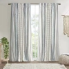 Ink+ivy Imani Cotton Printed Tufted Rod Pocket Light-filtering Single Curtain Panel In Blue